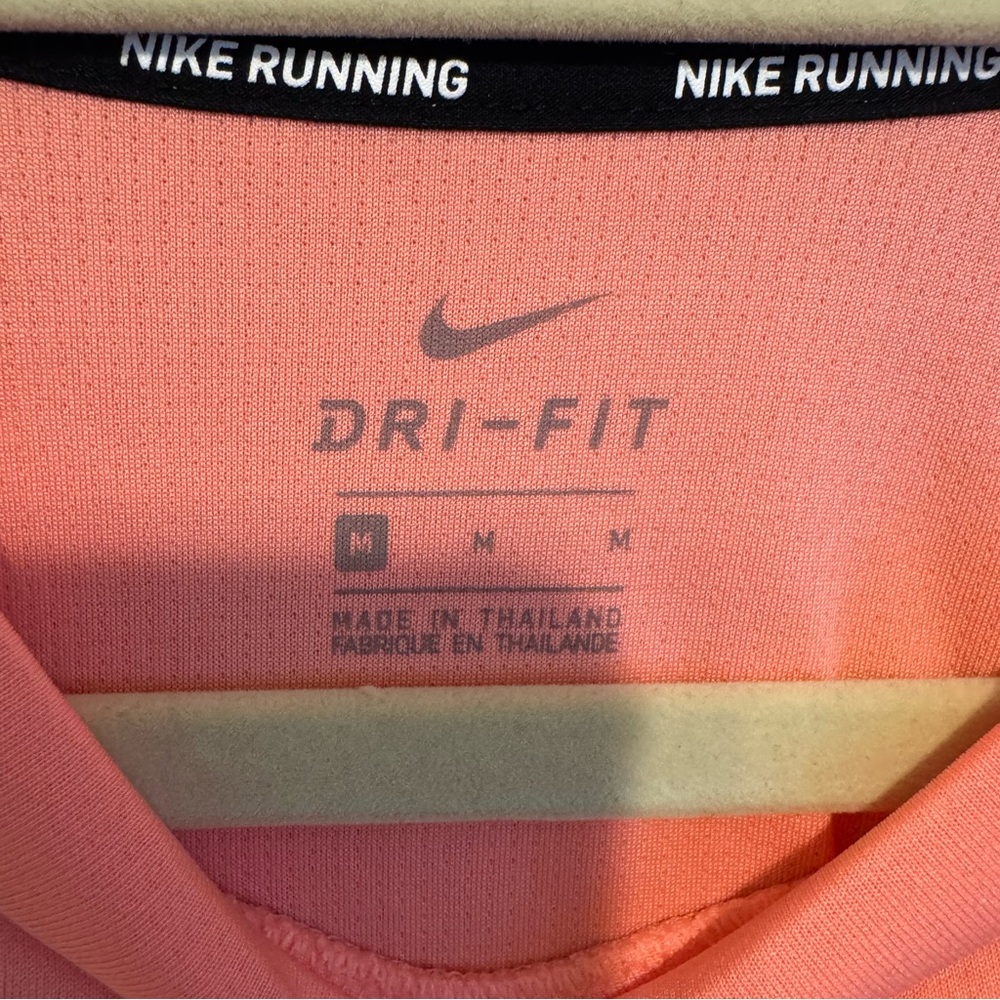 Nike Women's Long Sleeve Tee - Pink and White - Picture 3 of 6